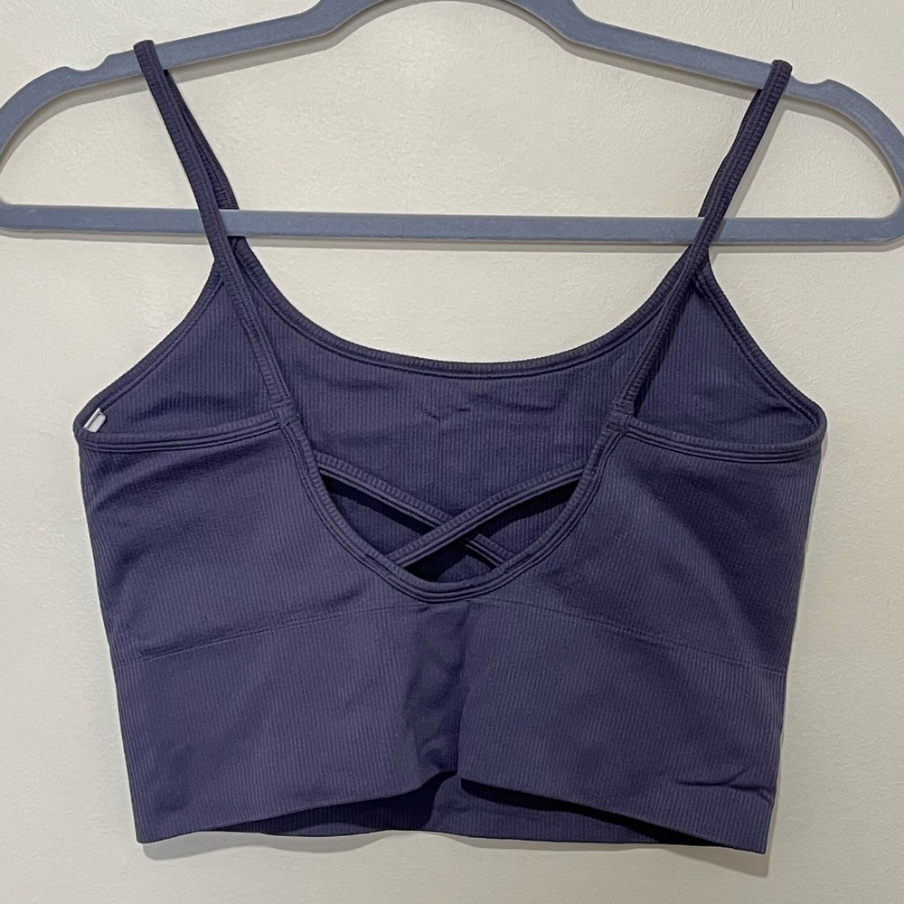Athleta | Aurora Seamless Cami | Cropped Yoga Workout Tank Top | Purple | XS
